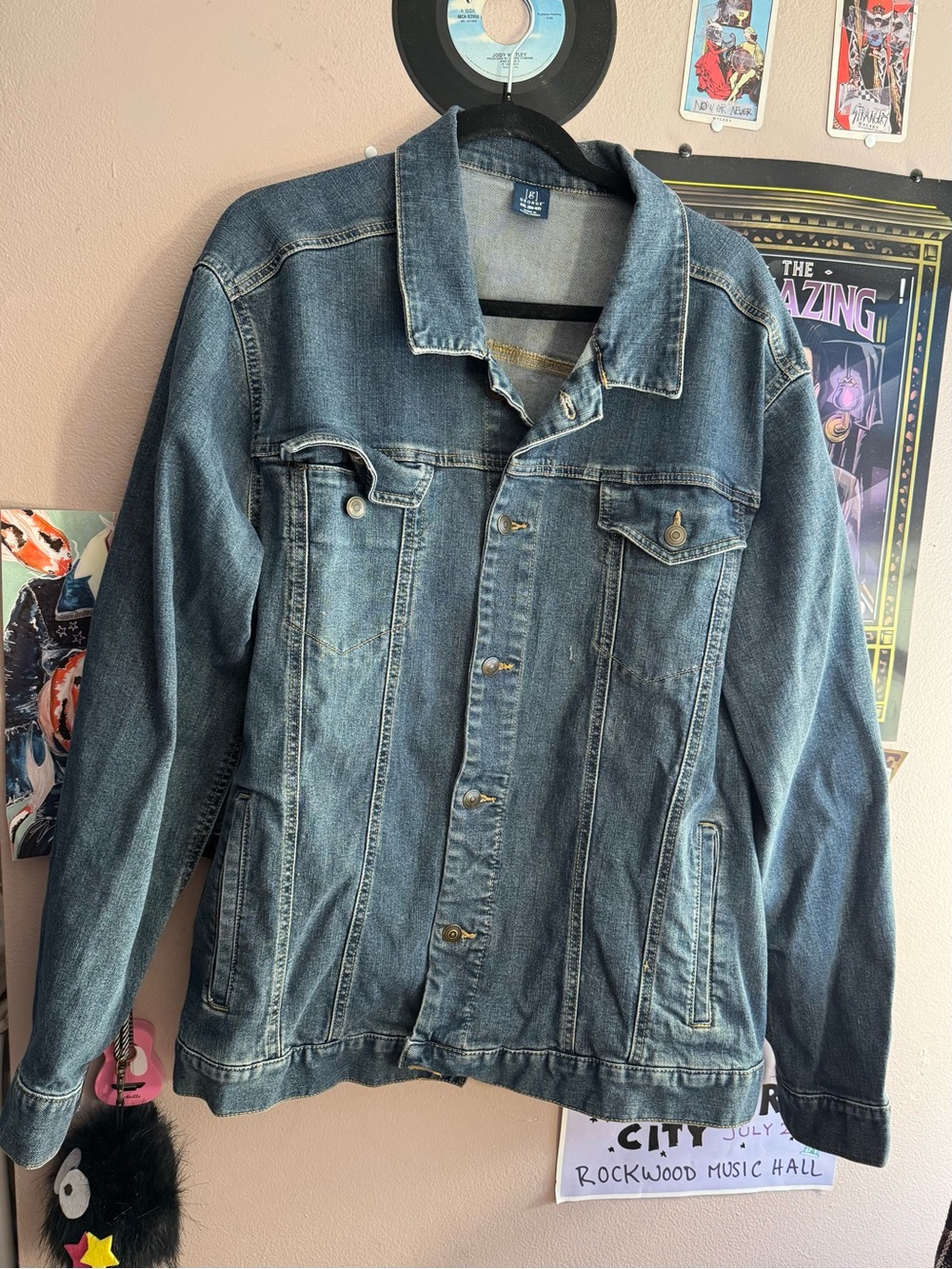 George Men's Blue Denim Jacket - Classic Trucker Style